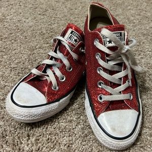 Sparkly Red Converse